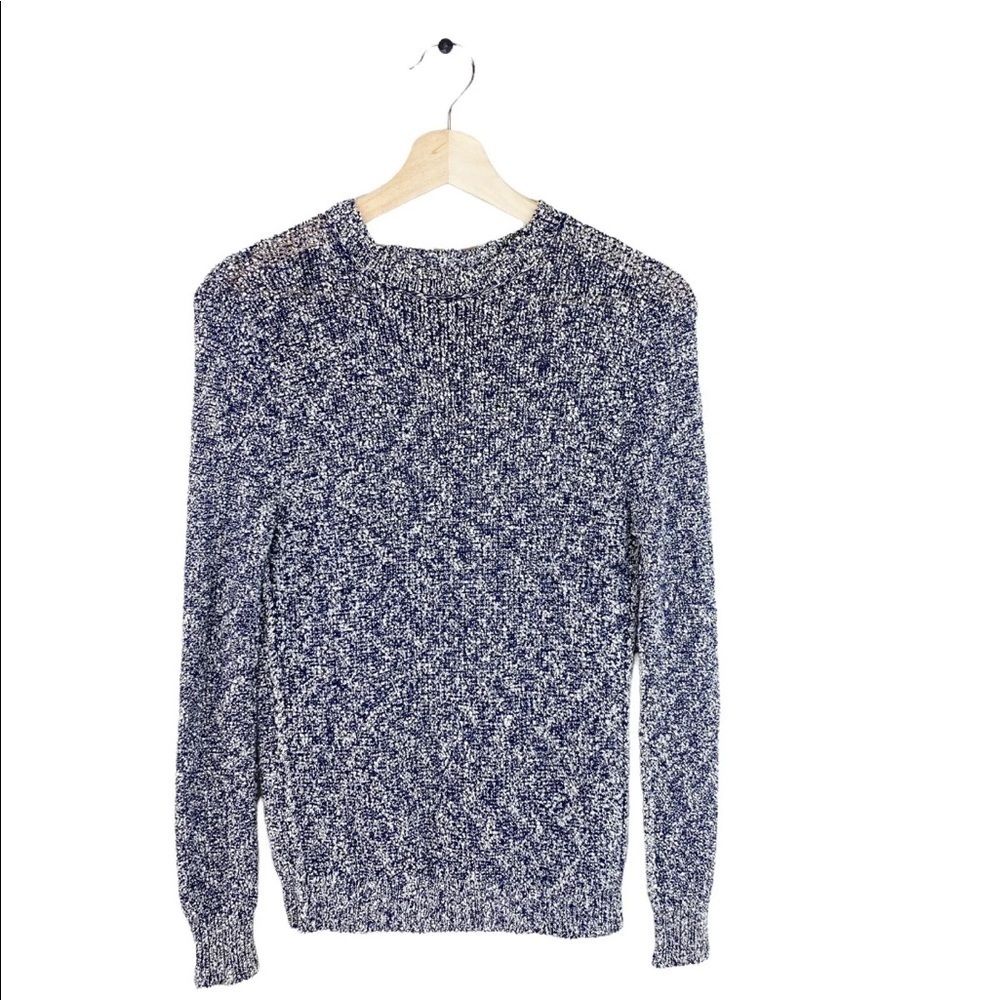 A.L.C Marled Split Back Sweater Cotton Blend Size XS
